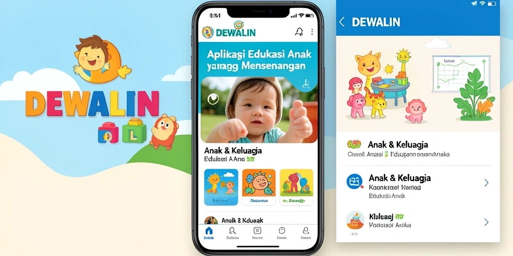 Antarmuka aplikasi DEWALIN yang ramah anak dan edukatif.