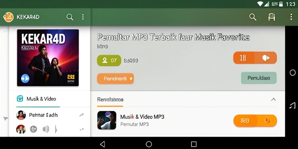Tampilan antarmuka <strong>KEKAR4D</strong> yang modern untuk Pemutar MP3.