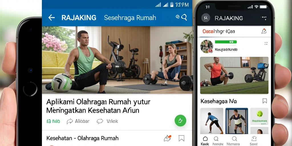 Antarmuka RAJAKING yang menarik dan mudah digunakan untuk olahraga di rumah.