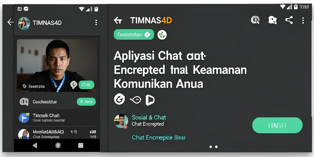 Antarmuka aplikasi TIMNAS4D yang intuitif dan aman untuk chatting