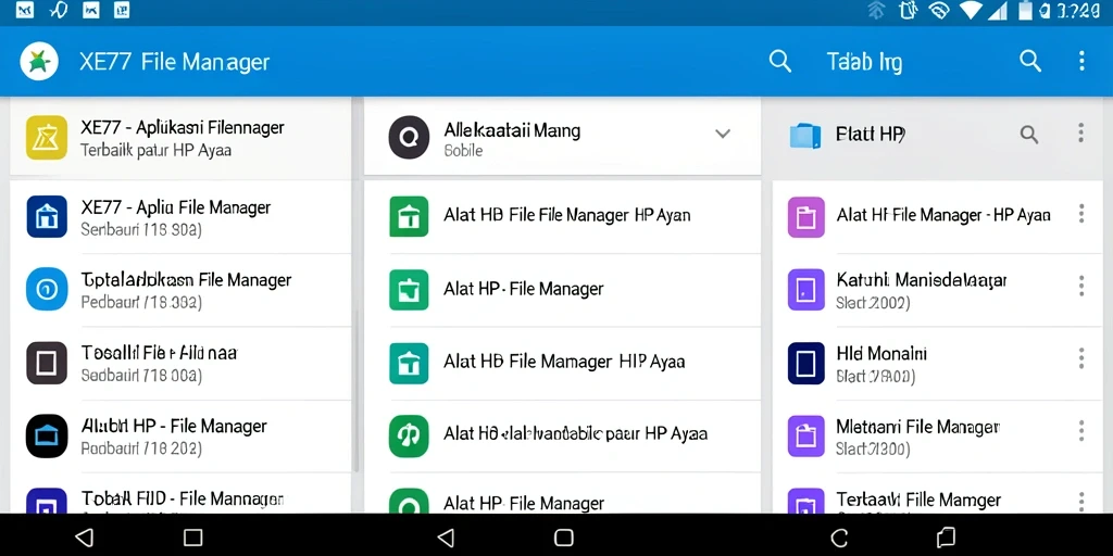 Antarmuka XE77 yang bersih dan fungsional untuk pengelolaan file yang efisien.