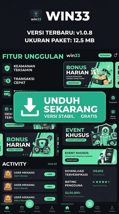 Tampilan halaman APK win33