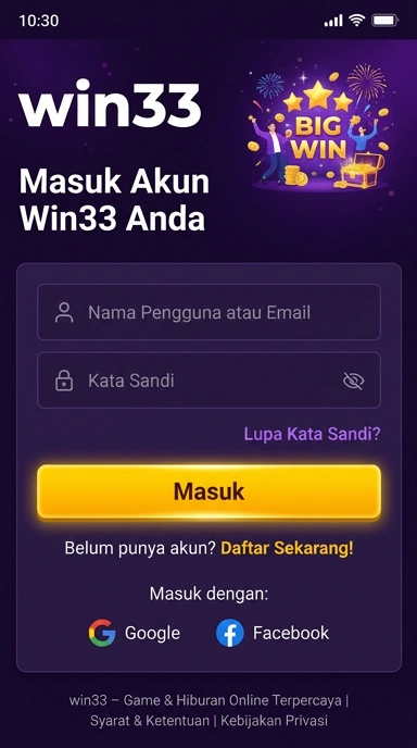 Tampilan halaman login win33